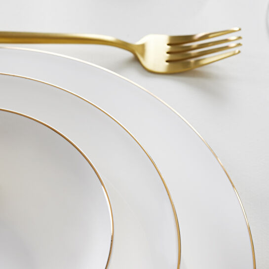 Karaca Finley New Bone 24 Parça 6 Kişilik Yuvarlak Yemek Takımı Gold