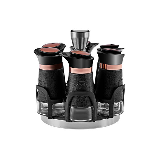 Karaca Latin Deri 6'lı Round Cam Baharat Takımı