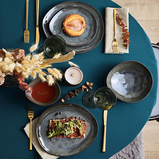 Karaca Bonn Reaktif Stoneware 24 Parça 6 Kişilik Yemek Takımı