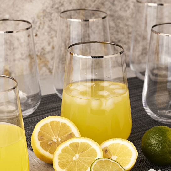 Karaca Merops 6'lı Meşrubat Bardağı Platin 470 ml