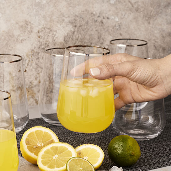 Karaca Merops 6'lı Meşrubat Bardağı Platin 470 ml