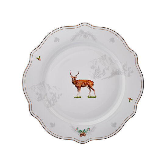 Karaca New Year Yılbaşı Family 24 Parça 6 Kişilik Porselen Yemek Takımı