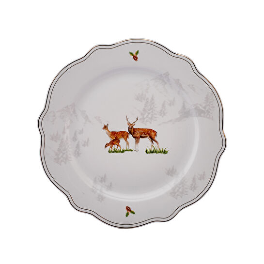 Karaca New Year Yılbaşı Family 24 Parça 6 Kişilik Porselen Yemek Takımı