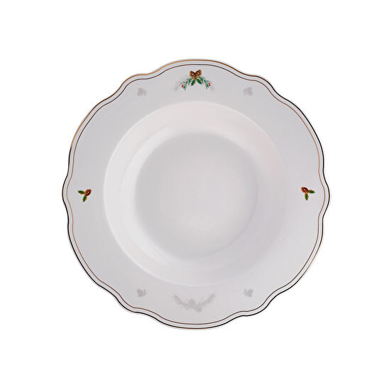 Karaca New Year Yılbaşı Family 24 Parça 6 Kişilik Porselen Yemek Takımı