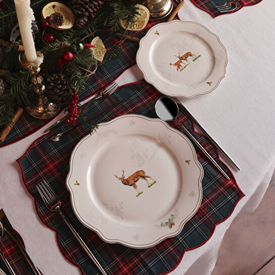 Karaca New Year Yılbaşı Family 24 Parça 6 Kişilik Porselen Yemek Takımı