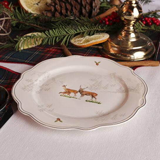 Karaca New Year Yılbaşı Family 24 Parça 6 Kişilik Porselen Yemek Takımı