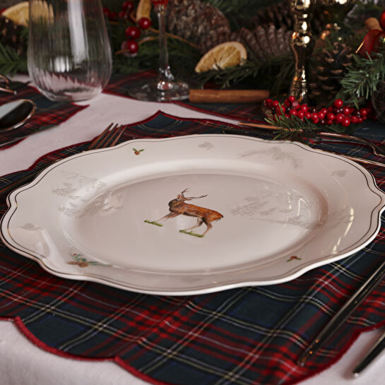 Karaca New Year Yılbaşı Family 24 Parça 6 Kişilik Porselen Yemek Takımı