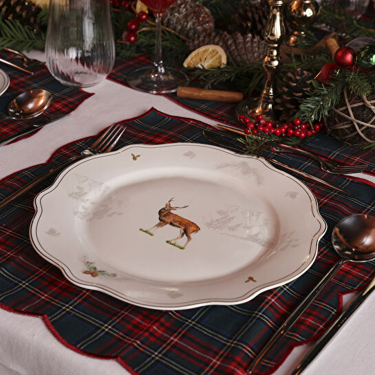 Karaca New Year Yılbaşı Family 24 Parça 6 Kişilik Porselen Yemek Takımı