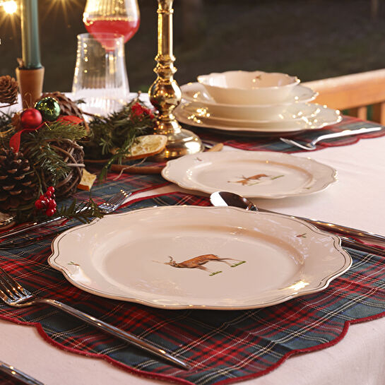 Karaca New Year Yılbaşı Family 24 Parça 6 Kişilik Porselen Yemek Takımı