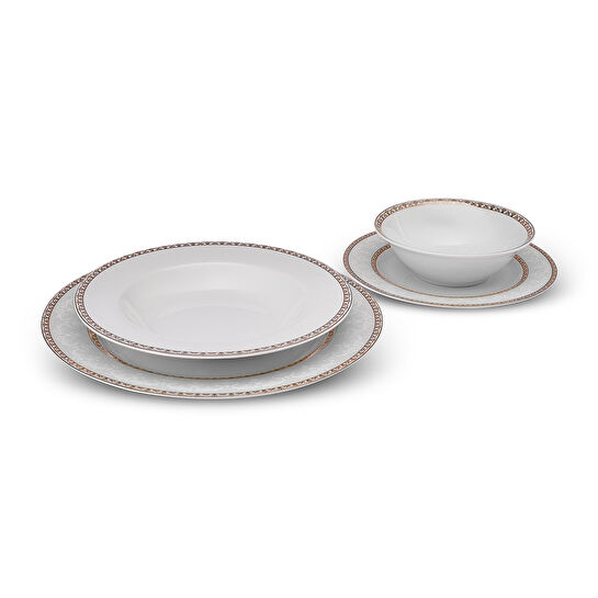Karaca Cumhuriyet Yüzyılı Devin Porselen 24 Parça 6 Kişilik Yemek Takımı