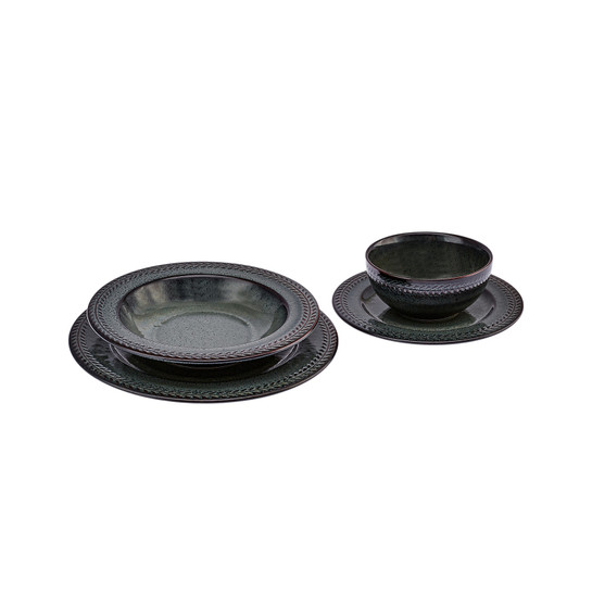 Karaca Başak Reaktif Stoneware 24 Parça 6 Kişilik Yemek Takımı