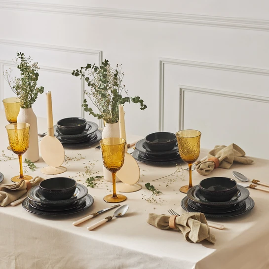 Karaca Başak Reaktif Stoneware 24 Parça 6 Kişilik Yemek Takımı