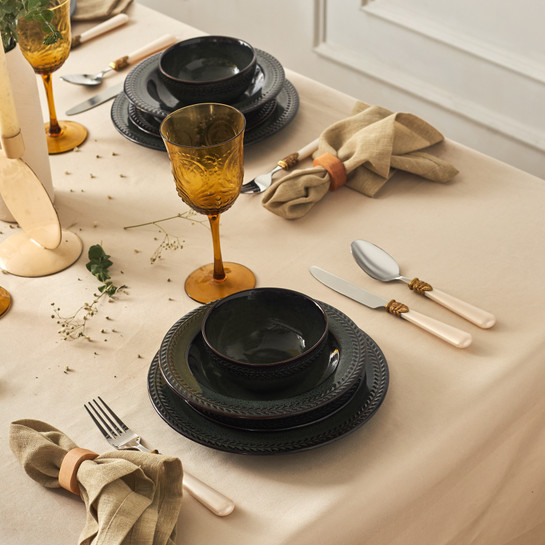 Karaca Başak Reaktif Stoneware 24 Parça 6 Kişilik Yemek Takımı