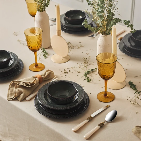 Karaca Başak Reaktif Stoneware 24 Parça 6 Kişilik Yemek Takımı