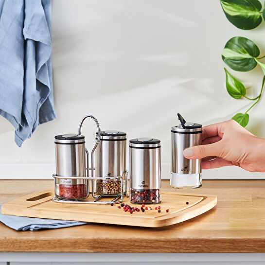 KARACA WALTER INOX 4'LÜ KARE BAHARAT TAKIMI