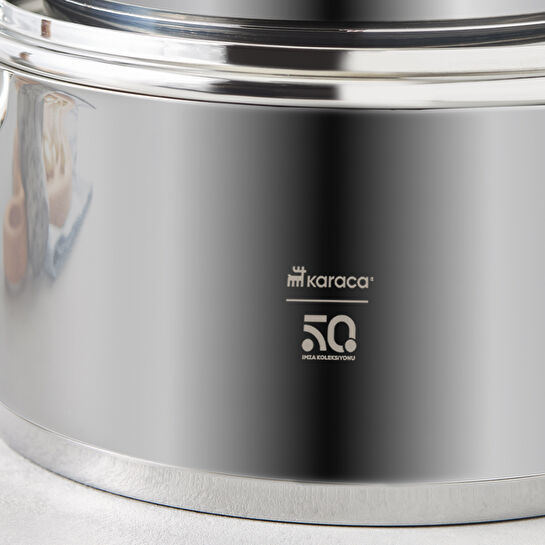 Karaca 50. Yıl İmza Koleksiyonu Trinitiy 8 Parça Çelik Tencere Seti Limited Edition