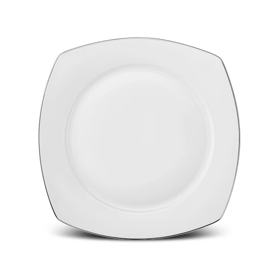 Karaca New Roman Square Shape Porselen 27 Parça 6 Kişilik Yemek Takımı Platinum