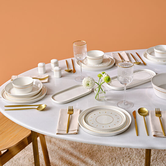 Karaca Streamline Alita New Bone 59 Parça 12 Kişilik Yemek Takımı