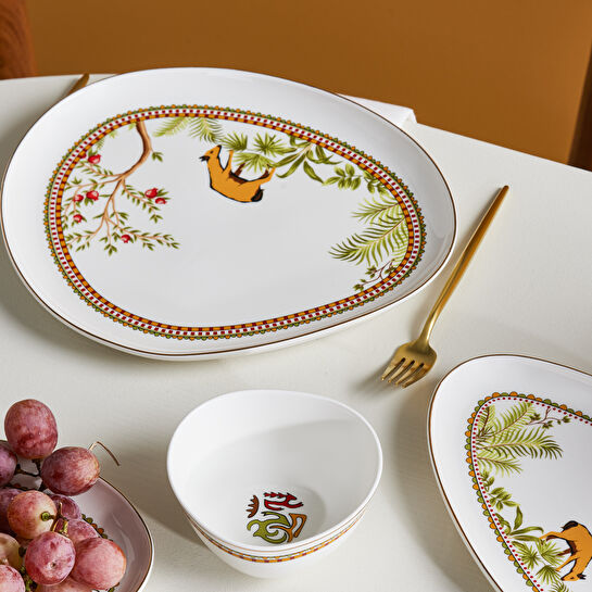 Karaca x Arslantepe Porselen 32 Parça 6 Kişilik Kahvaltı/Servis Takımı