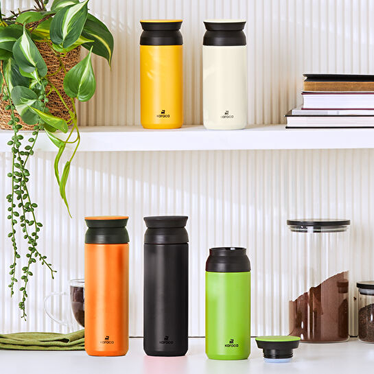 Karaca Rainbow Çelik Termos Siyah 350 ml