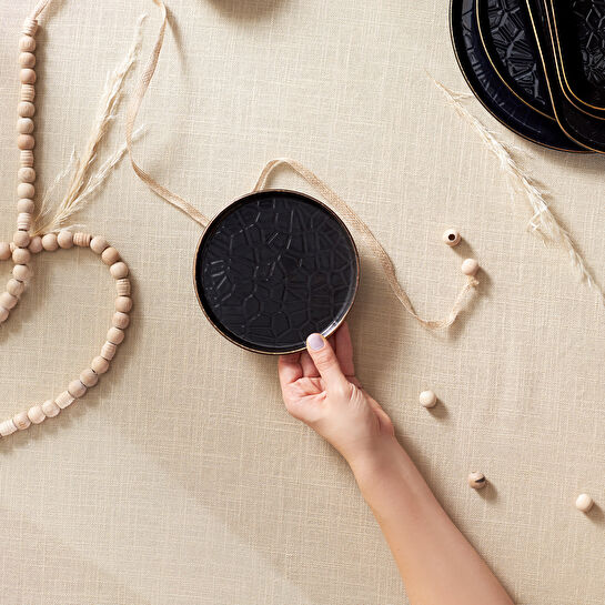 Karaca Calvin Tatlı Tabağı 15 Cm Siyah