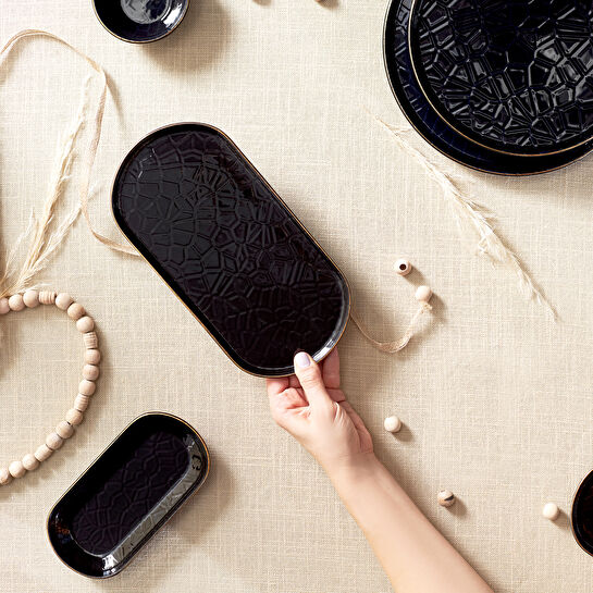 Karaca Calvin Sunum Tabağı 27 Cm Siyah