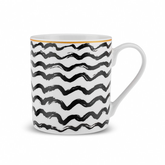 Karaca Zigzag Kupa 360 Ml Siyah