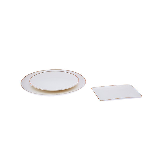 Karaca Santo New Bone 18 Parça Kahvaltı/Yemek Takımı Gold
