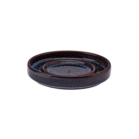 Karaca Nur Reaktif Seramik Çay Tabağı 10 Cm Lacivert 