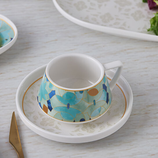 Karaca Streamline Turquesa Porselen 34 Parça 6 Kişilik Kahvaltı/Servis Takımı