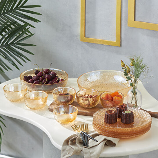 Karaca Camila 14 Parça 6 Kişilik Cam İkram Sunum Seti