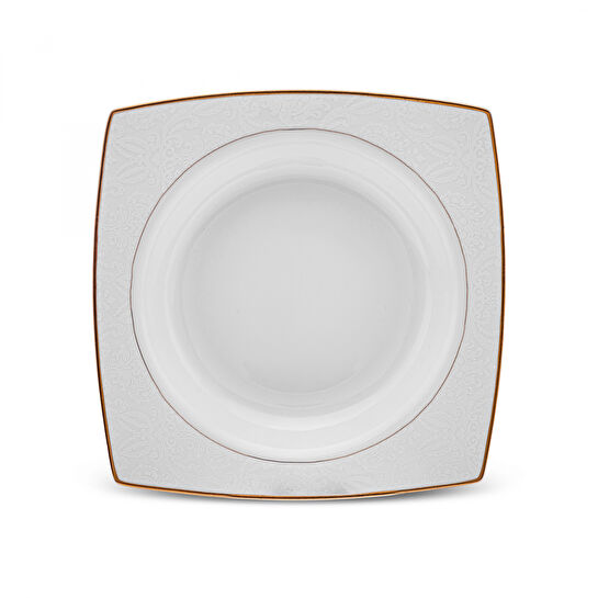 Karaca Square Bone Cariss 60 Parça 12 Kişilik Yemek Takımı Gold