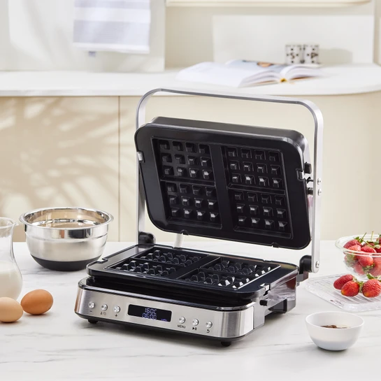 Karaca Presto 3 in1 Digital Inox 2009 Izgara, Waffle Ve Tost Makinesi