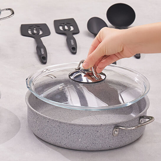 KARACA BİOGRANİT LENA 12 PARÇA TENCERE SETİ