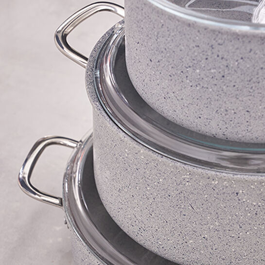 KARACA BİOGRANİT LENA 12 PARÇA TENCERE SETİ