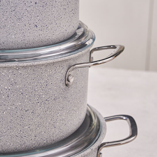 KARACA BİOGRANİT LENA 12 PARÇA TENCERE SETİ