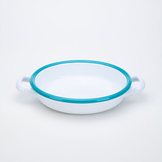 Karaca X Refika'dan Emaye Sahan Beyaz Mavi