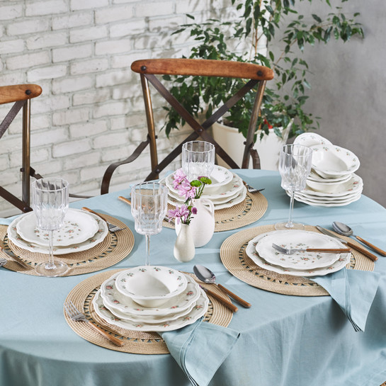 KARACA ROSEY 24 PARÇA 6 KİŞİLİK YEMEK TAKIMI