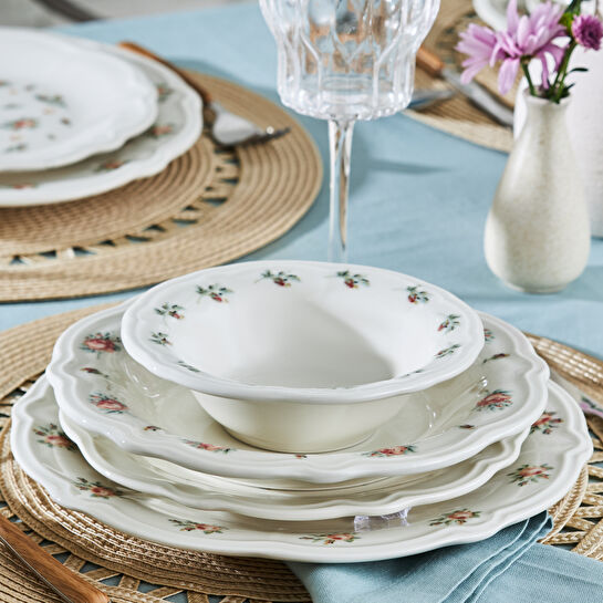 KARACA ROSEY 24 PARÇA 6 KİŞİLİK YEMEK TAKIMI