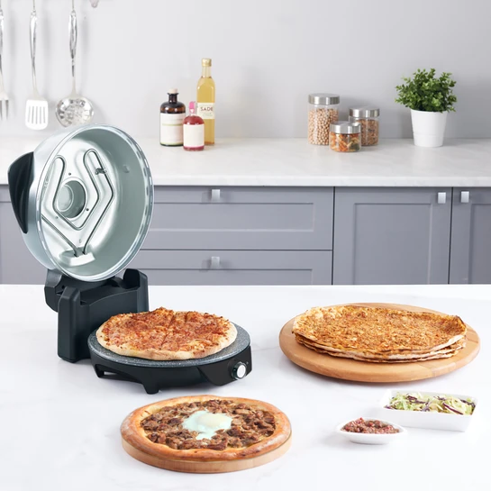 Karaca Gastro 10 İn 1 Pizza Lahmacun ve Tandır Ekmeği  Makinesi Biodiamond Cool Gray 
