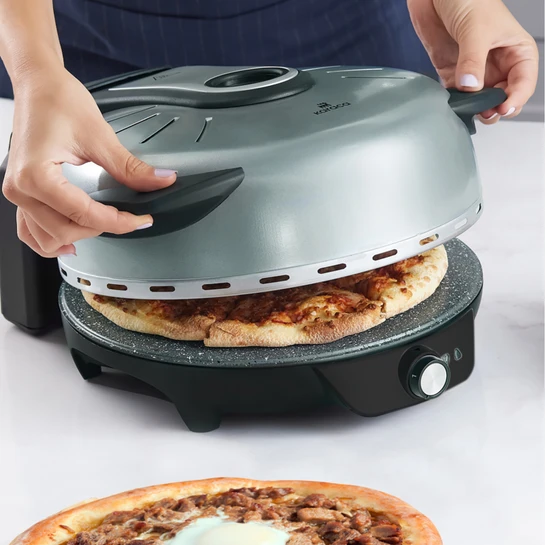 Karaca Gastro 10 İn 1 Pizza Lahmacun ve Tandır Ekmeği  Makinesi Biodiamond Cool Gray 