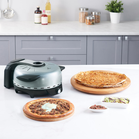 Karaca Gastro 10 İn 1 Pizza Lahmacun ve Tandır Ekmeği  Makinesi Biodiamond Cool Gray 