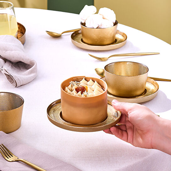 Karaca Larıssa Gold 6 Parça Tatlı/Sunum Kasesi