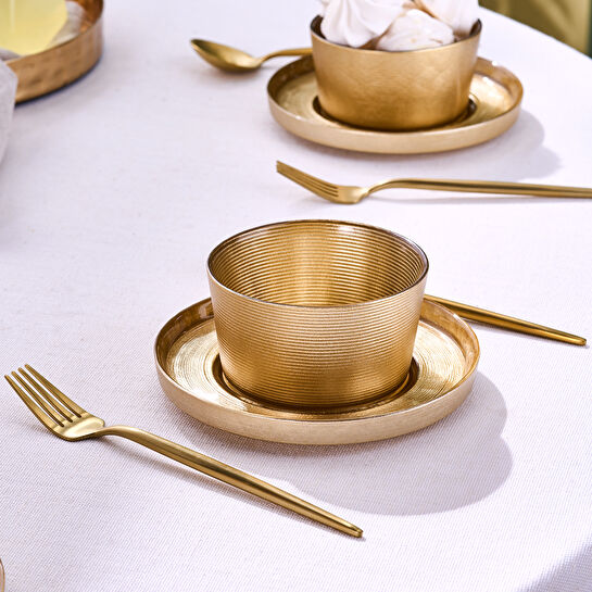 Karaca Larıssa Gold 6 Parça Tatlı/Sunum Kasesi