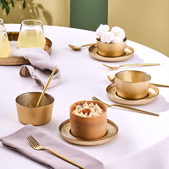 Karaca Larıssa Gold 6 Parça Tatlı/Sunum Kasesi