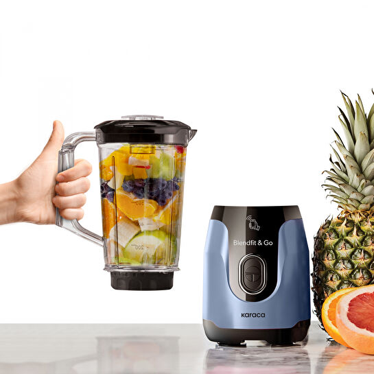 Karaca Blendfit Go Smoothie Blender Set Blue Gray