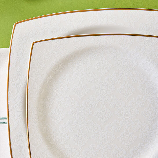 Karaca Horus Cream 60 Parça Yemek Takımı Kare