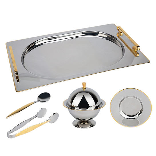 Jumbo 9000 Oval Gold Çay Seti