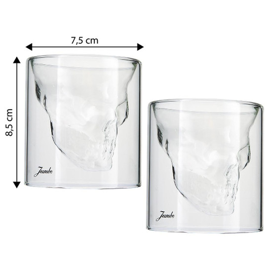 Jumbo Glory Double Wall 2li Skull Bardak 150 Ml