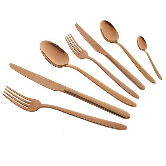 Jumbo 9400 Titanyum Bronz 84 Parça 12 Kişilik Çatal Kaşık Bıçak Seti